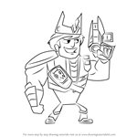 How to Draw King of Sling from Slugterra