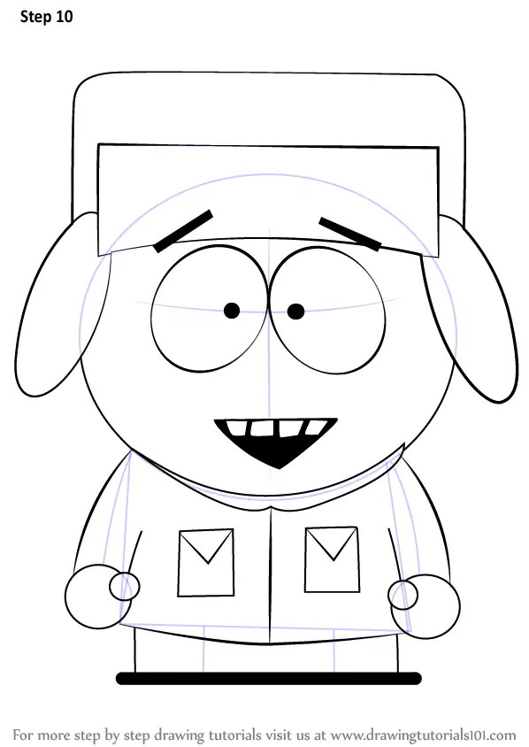 Learn How to Draw Kyle Broflovski from South Park (South Park) Step by