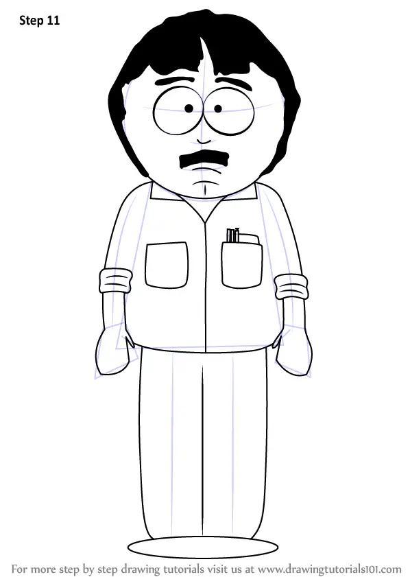 Learn How to Draw Randy Marsh from South Park South Park Step by Step 