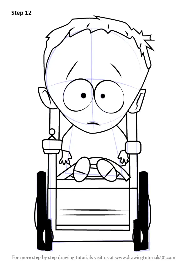 Step by Step How to Draw Timmy Burch from South Park :  