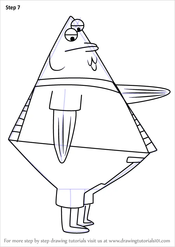 Learn How to Draw Flatts the Flounder from SpongeBob SquarePants