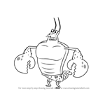 How to Draw Larry the Lobster from SpongeBob SquarePants