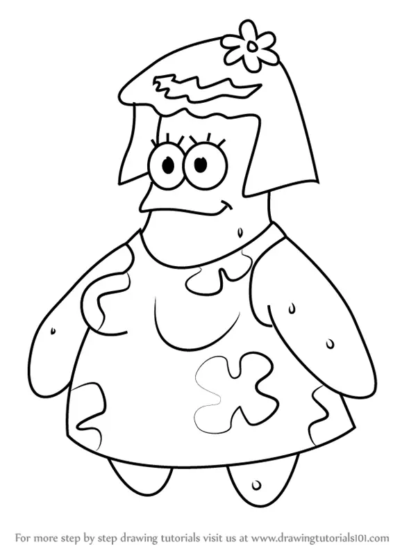 Step by Step How to Draw Margie Star from SpongeBob SquarePants ...