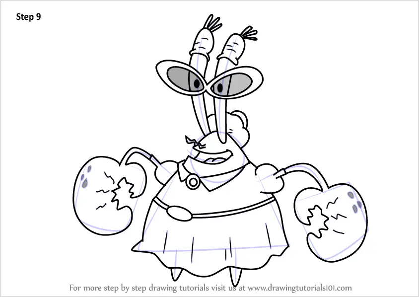 Learn How to Draw Mrs. Betsy Krabs from SpongeBob SquarePants