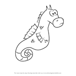 How to Draw Mystery the Seahorse from SpongeBob SquarePants