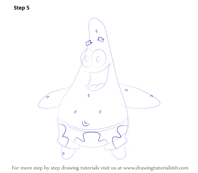 Learn How to Draw Patrick Star from SpongeBob SquarePants (SpongeBob