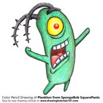 How to Draw Plankton from SpongeBob SquarePants