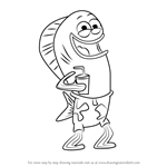 How to Draw Scooter from SpongeBob SquarePants