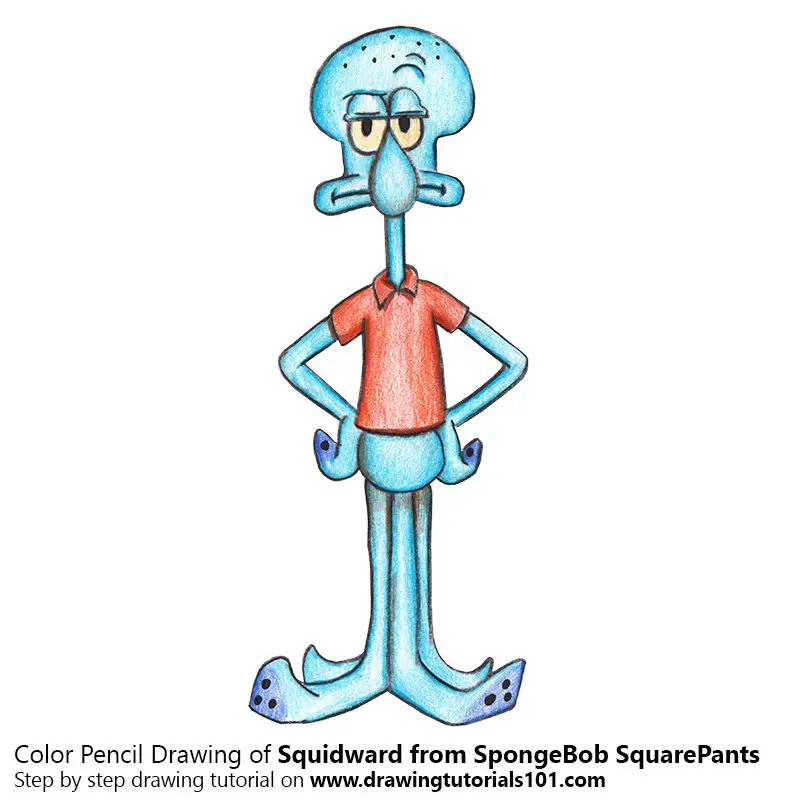 Drawing Squidward from Spongebob. In this drawing video lesson, I'm gonna  go over how to draw Squidward. Squidward is a really cool character from  the TV show SpongeBob SquarePants. I think Twitter… -