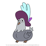 How to Draw Rich Pigeon from Star vs the Forces of Evil
