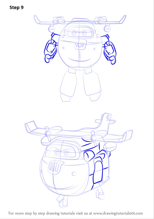 Learn How To Draw Donnie From Super Wings Super Wings Step By Step | My ...