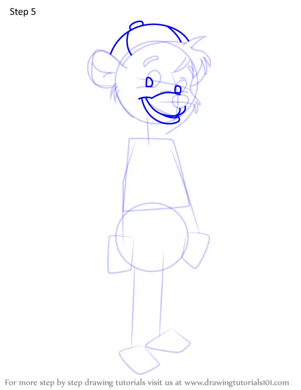 Learn How to Draw Kit Cloudkicker from TaleSpin (TaleSpin) Step by Step