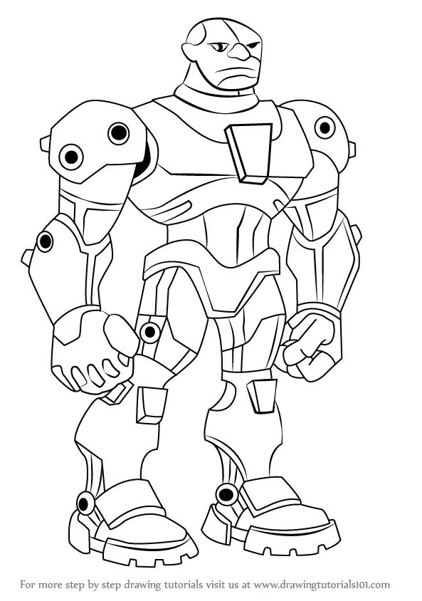 Learn How to Draw Cyborg from Teen Titans (Teen Titans) Step by Step ...