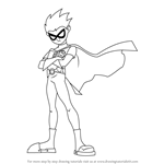 How to Draw Robin from Teen Titans