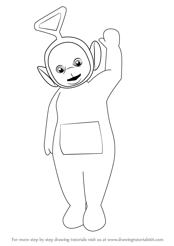 Step by Step How to Draw Tinky Winky from Teletubbies