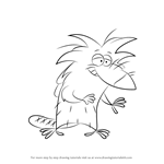 How to Draw Norbert Beaver from The Angry Beavers