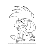 How to Draw Treeflower from The Angry Beavers