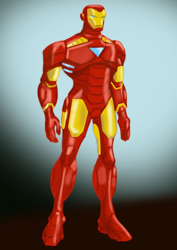 full body iron man drawing