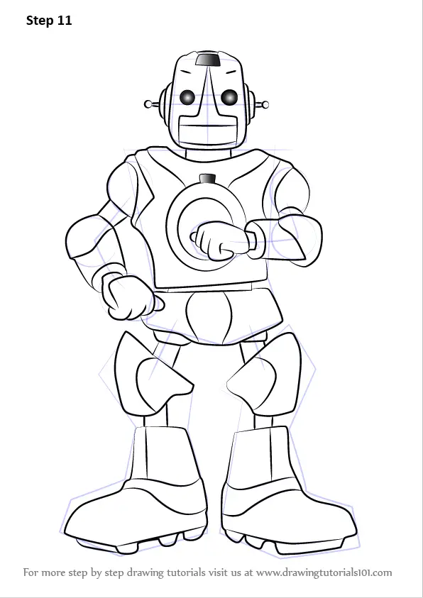 Step by Step How to Draw Robot Roscoe from The Backyardigans ...