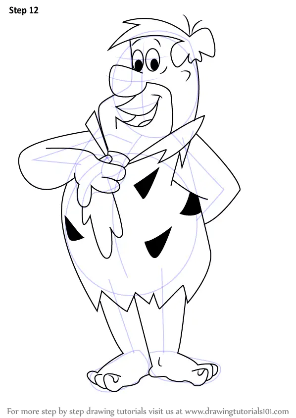 Learn How to Draw Fred Flintstone from The Flintstones (The Flintstones ...