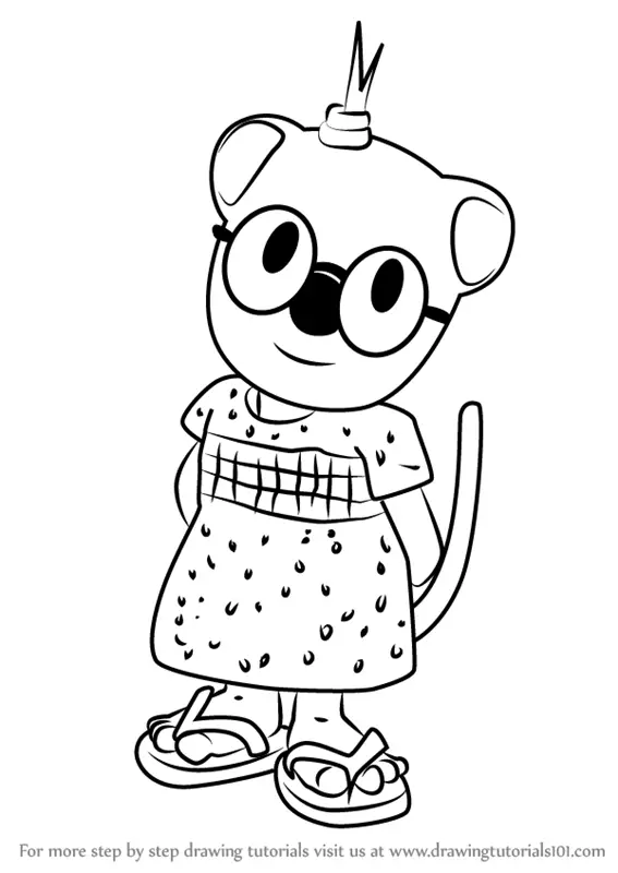 mitzi coloring page easy the koala brothers