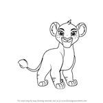 How to Draw Tiifu from The Lion Guard