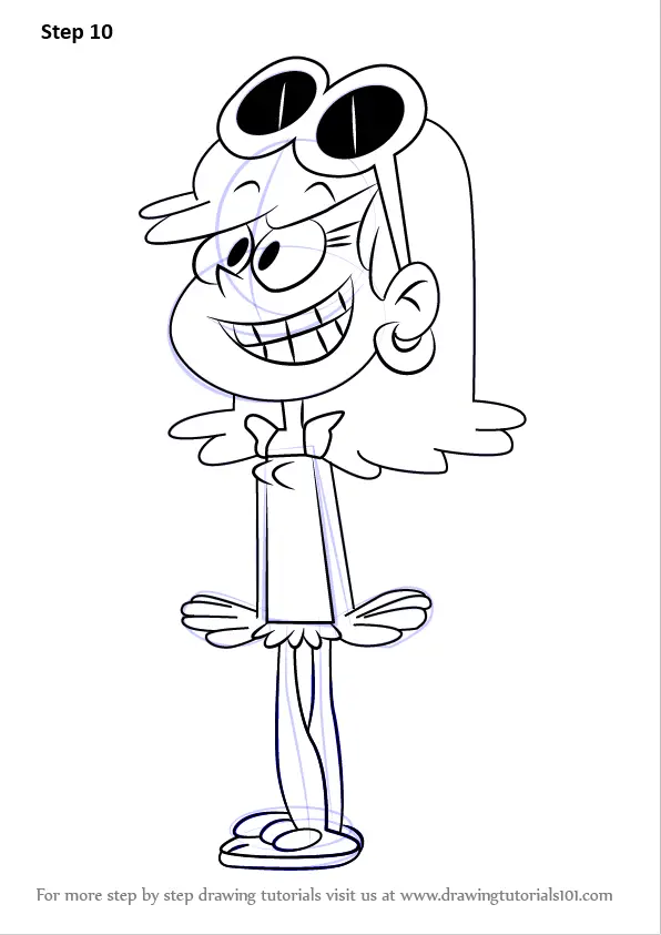 Learn How to Draw Leni Loud from The Loud House (The Loud House) Step