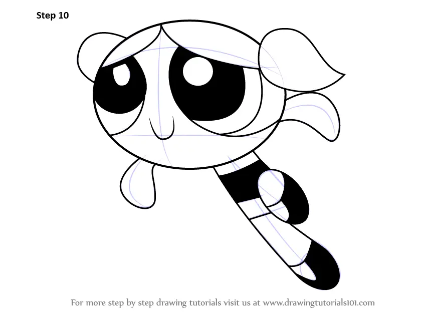 Bubbles Drawing Cartoon Sketch, powerpuff girls, mammal, carnivoran png |  PNGEgg