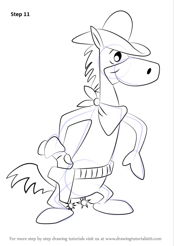 Learn How to Draw Quick Draw McGraw (The Quick Draw McGraw Show) Step