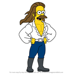 How to Draw Cyrus Manley from Simpsons