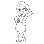 How to Draw Edna Krabappel from The Simpsons
