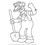 How to Draw Groundskeeper Willie from The Simpsons