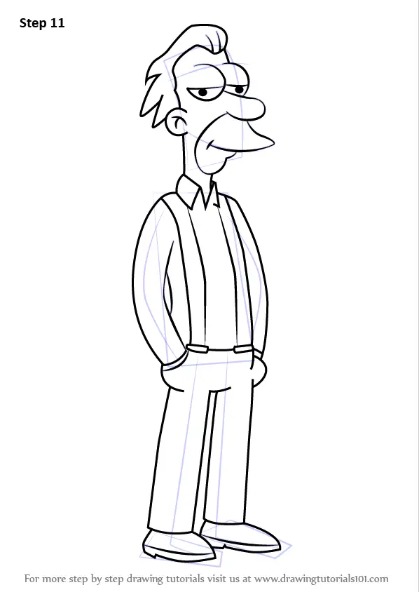 Learn How to Draw Lenny Leonard from The Simpsons (The Simpsons) Step