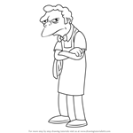How to Draw Moe Szyslak from The Simpsons