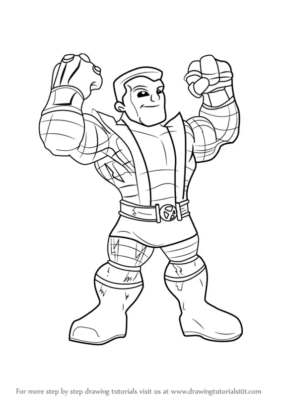 Download Step by Step How to Draw Colossus from The Super Hero ...