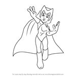 How to Draw Scarlet Witch from The Super Hero Squad Show