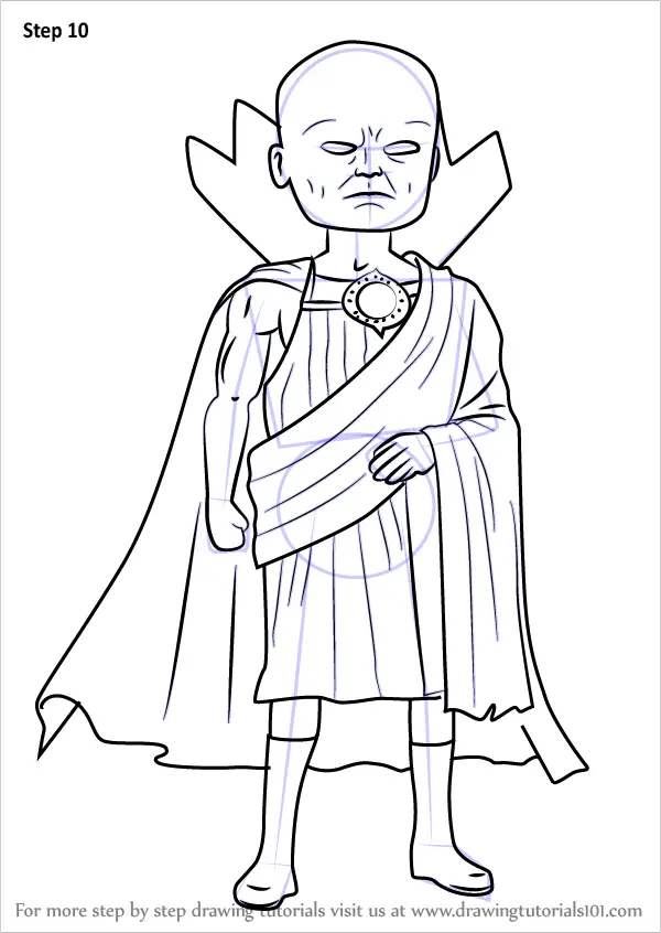 Step by Step How to Draw Uatu the Watcher from The Super Hero Squad ...