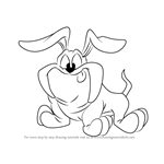 How to Draw Barky Marky from Tiny Toon Adventures