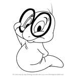How to Draw Bookworm from Tiny Toon Adventures