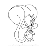 How to Draw Fifi La Fume from Tiny Toon Adventures