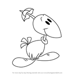 How to Draw Gogo Dodo from Tiny Toon Adventures