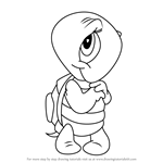 How to Draw Tyrone the Turtle from Tiny Toon Adventures