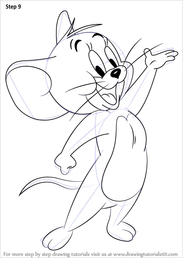 Learn How to Draw Jerry the Mouse (Tom and Jerry) Step by Step