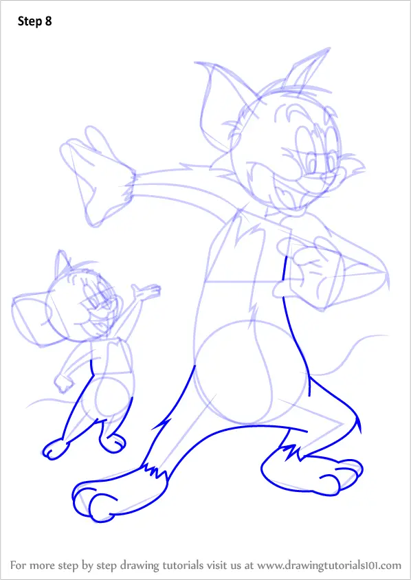 Learn How to Draw Tom and Jerry (Tom and Jerry) Step by Step Drawing