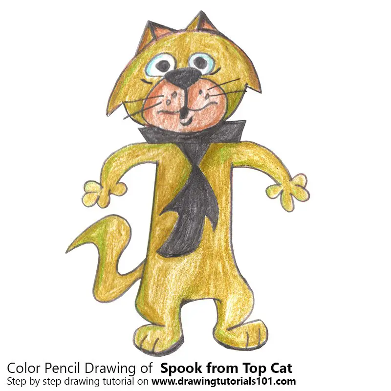 Spook from Top Cat Color Pencil Drawing