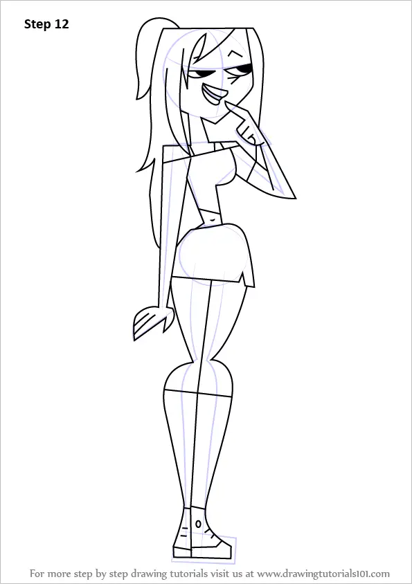 Step by Step How to Draw Destiny from Total Drama Island