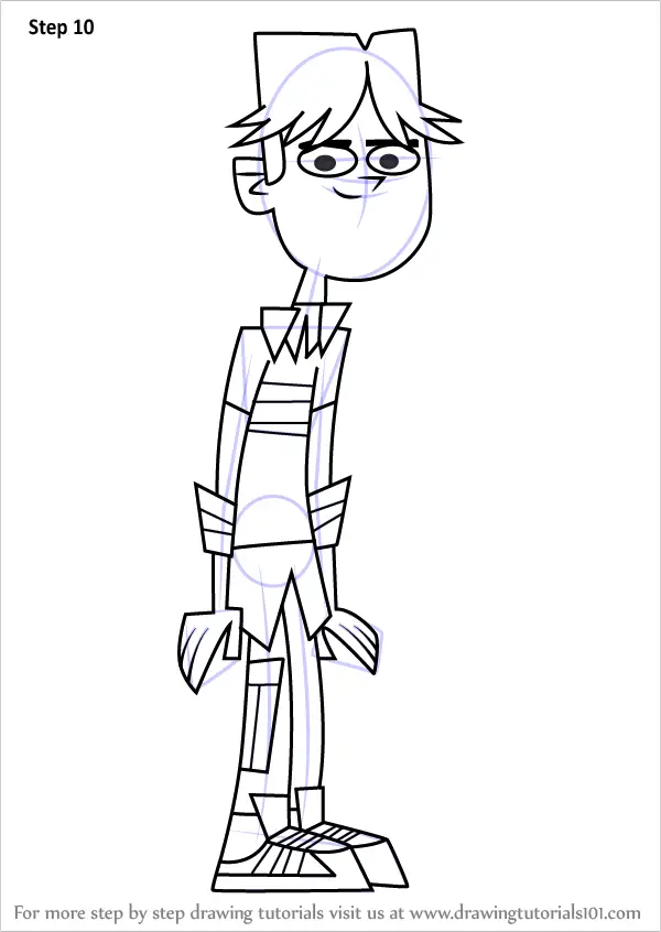 Step by Step How to Draw Cody from Total Drama 