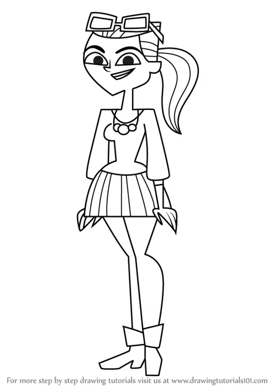 Learn How to Draw Jen from Total Drama (Total Drama) Step by Step ...