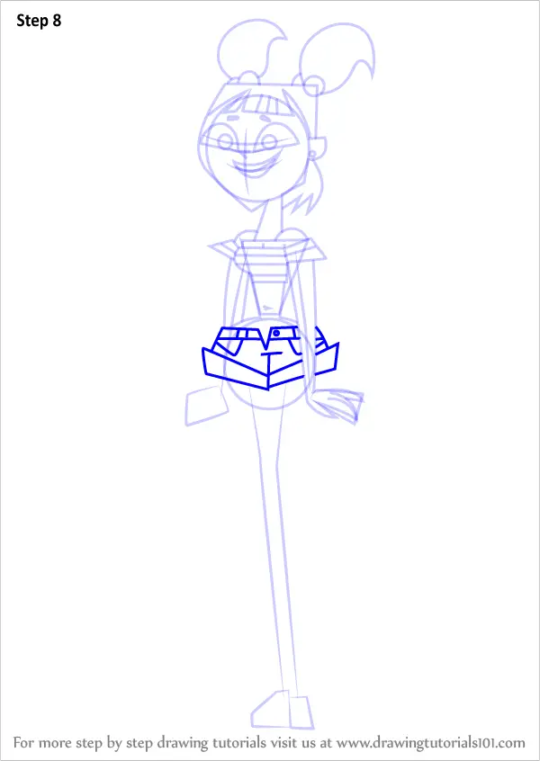 step by step how to draw katie from total drama drawingtutorials101com