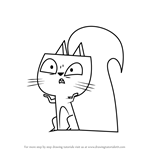 How to Draw Squirrel from Total Drama